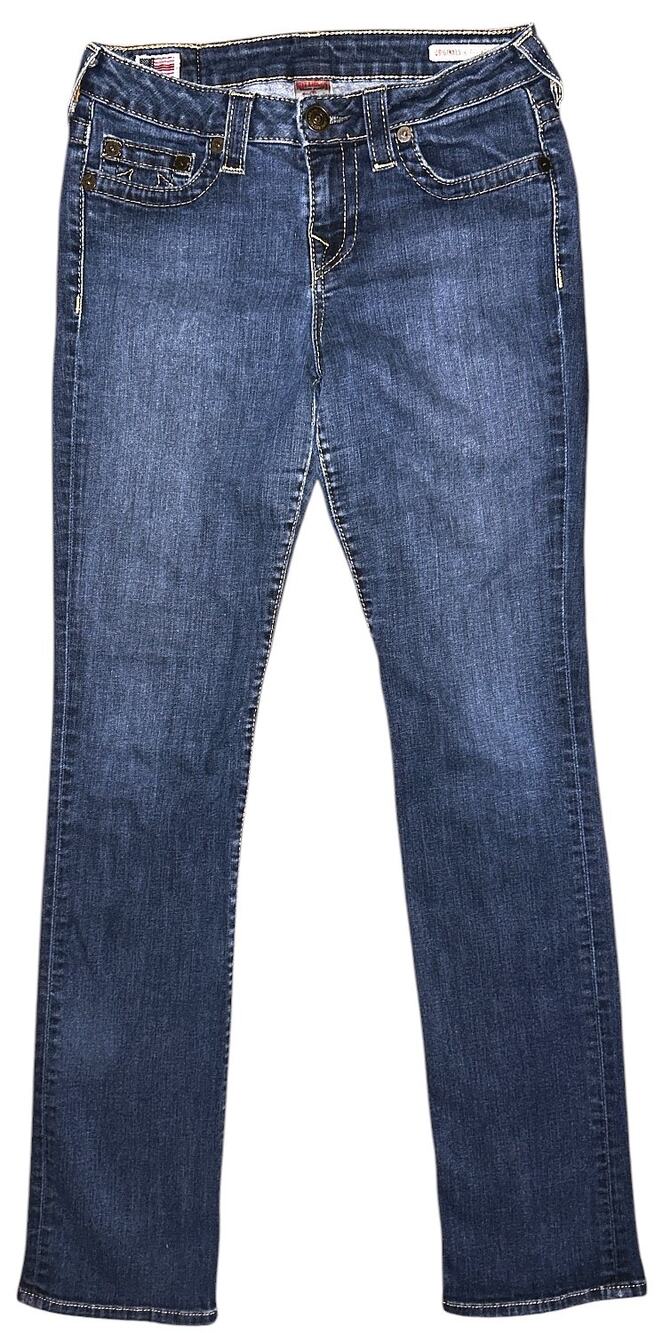 True Religion Straight Leg Mid-Rise Jeans Women's 27X33